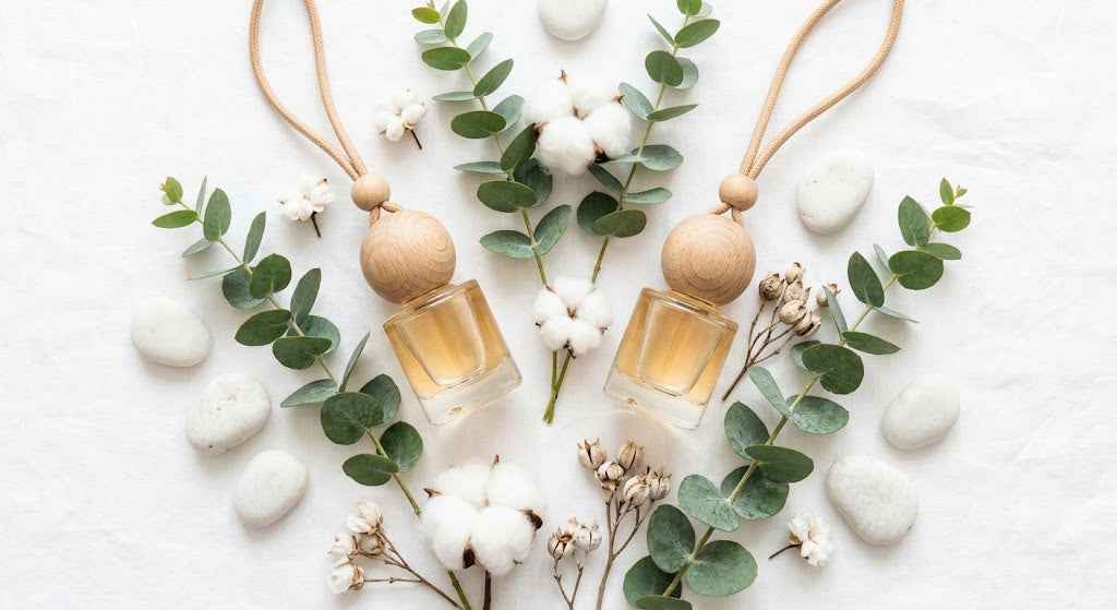 C&E Craft Co Hanging Car Air Freshener Diffuser 2 Pack, Long Lasting Fragrance Oil Car Freshener, Glass Bottle Auto Air Freshener, Made in USA (Fresh Linen)