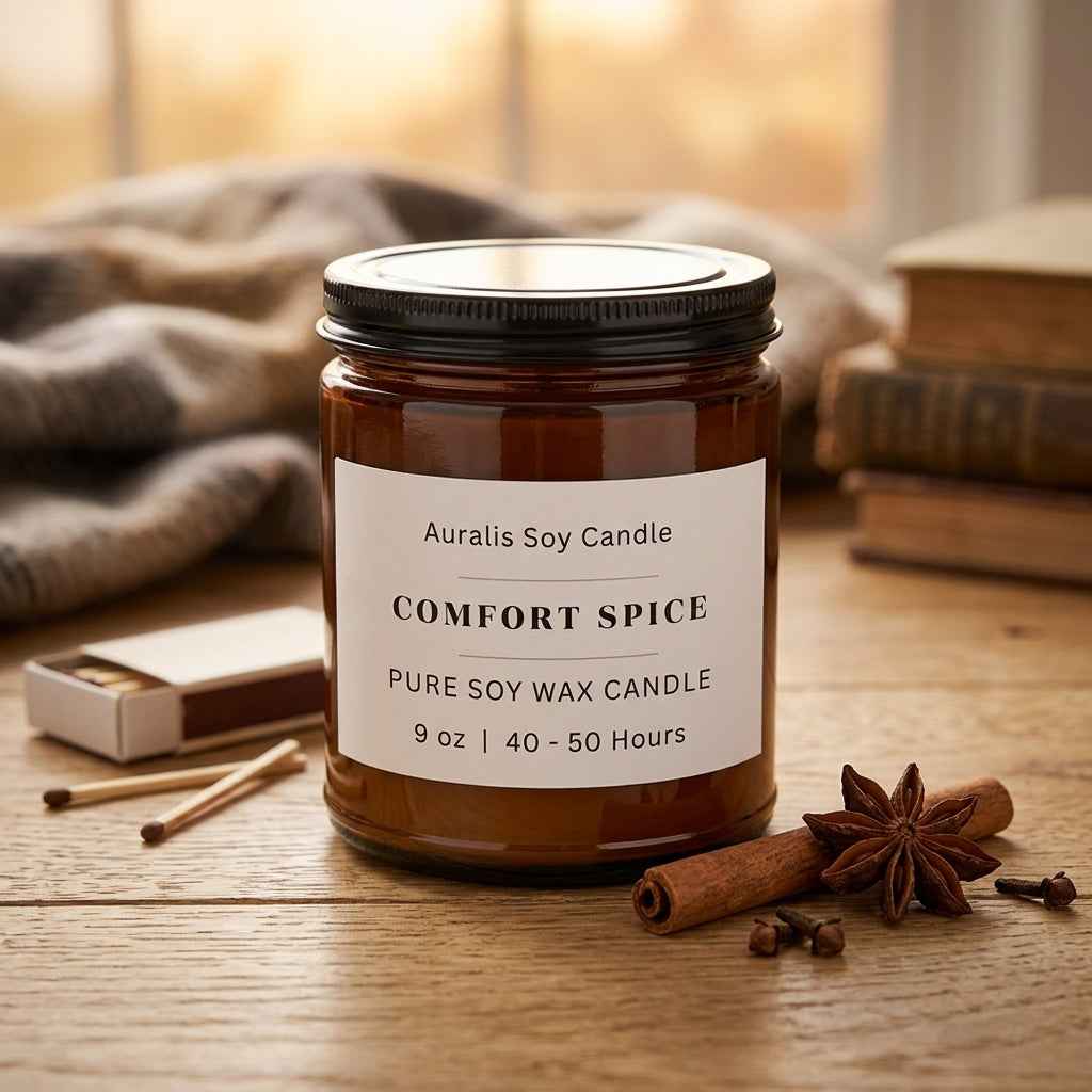 Unscented | 9oz Amber Jar Candle