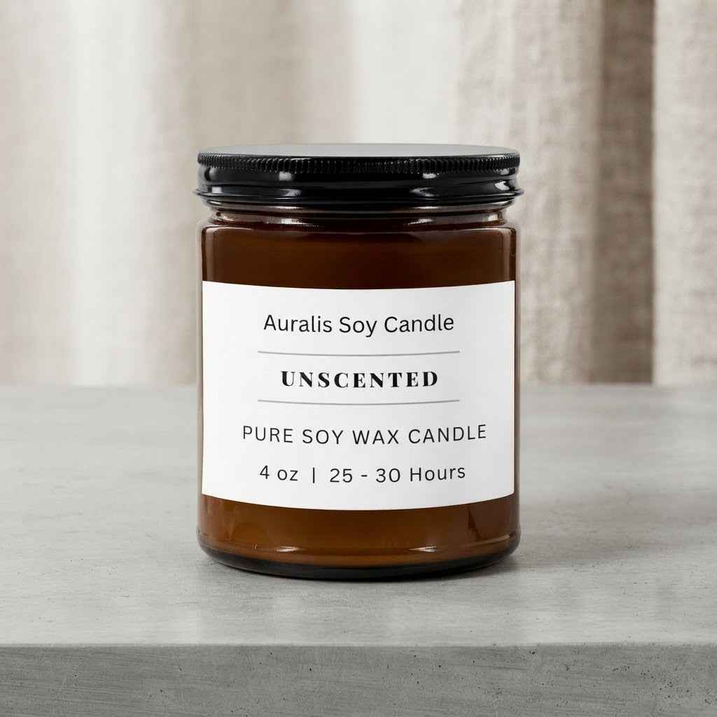 Unscented | 4oz Amber Jar Candle